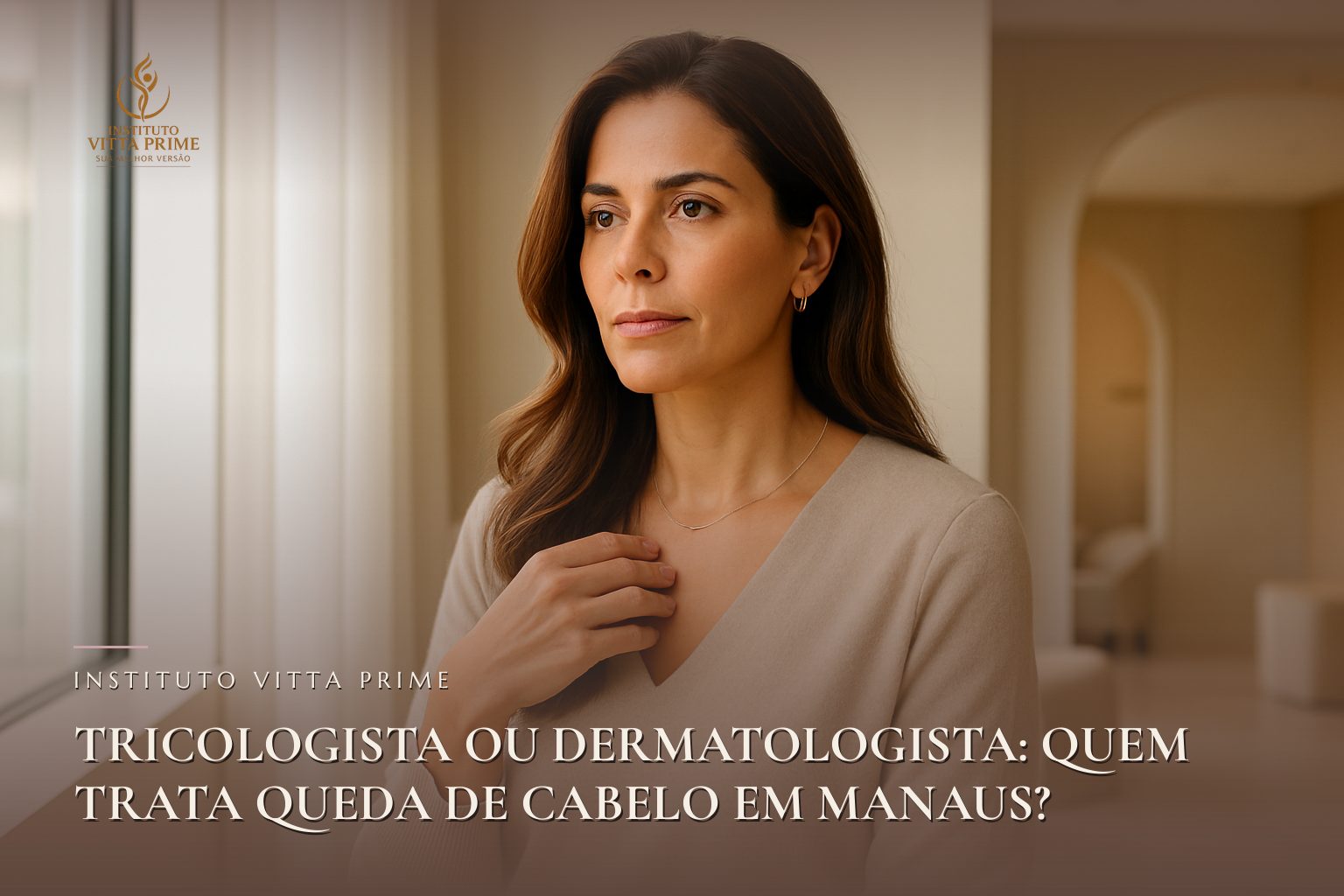 Tricologista ou Dermatologista: Quem Trata Queda de Cabelo em Manaus?. Ilustração editorial do Instituto Vitta Prime, tricologia em Manaus