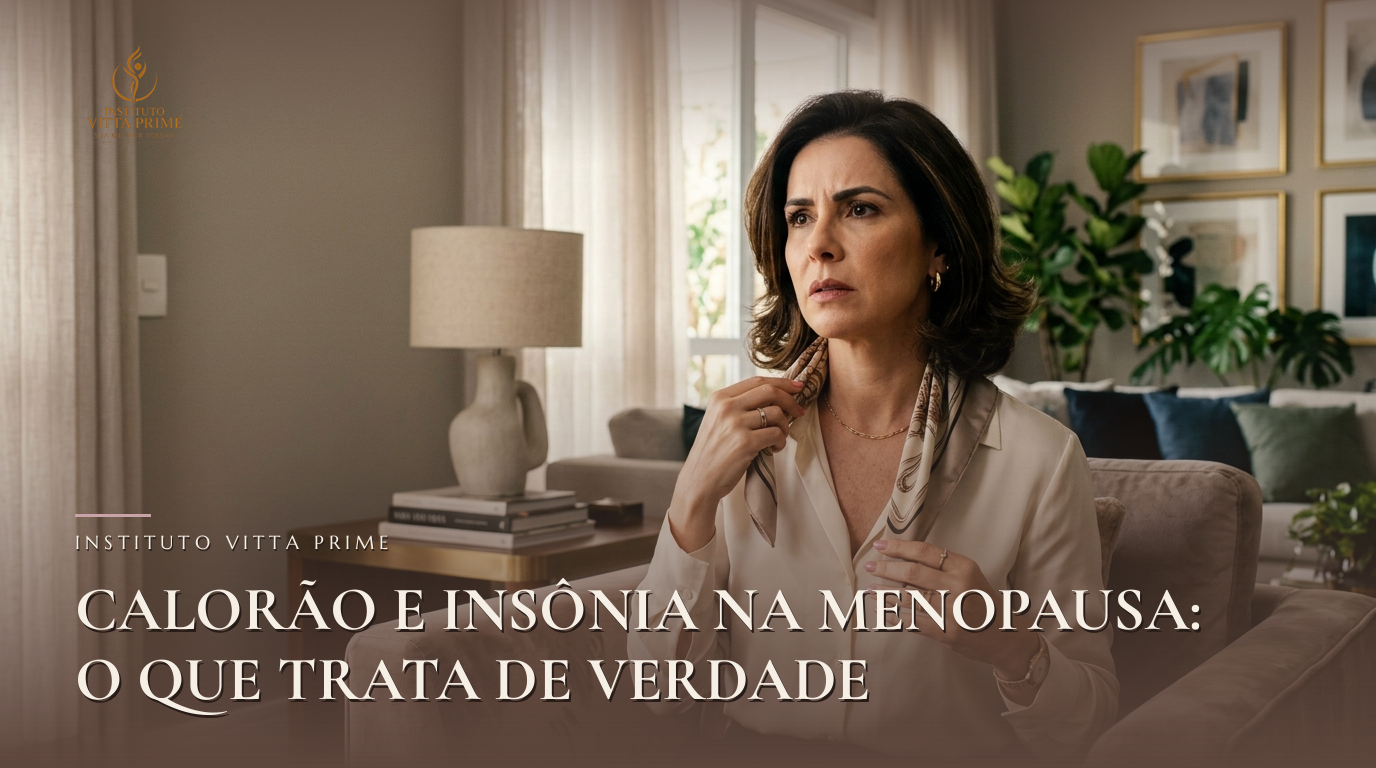 Calorão e insônia na menopausa: o que trata de verdade — Dra. Sabrina Chagas Instituto Vitta Prime