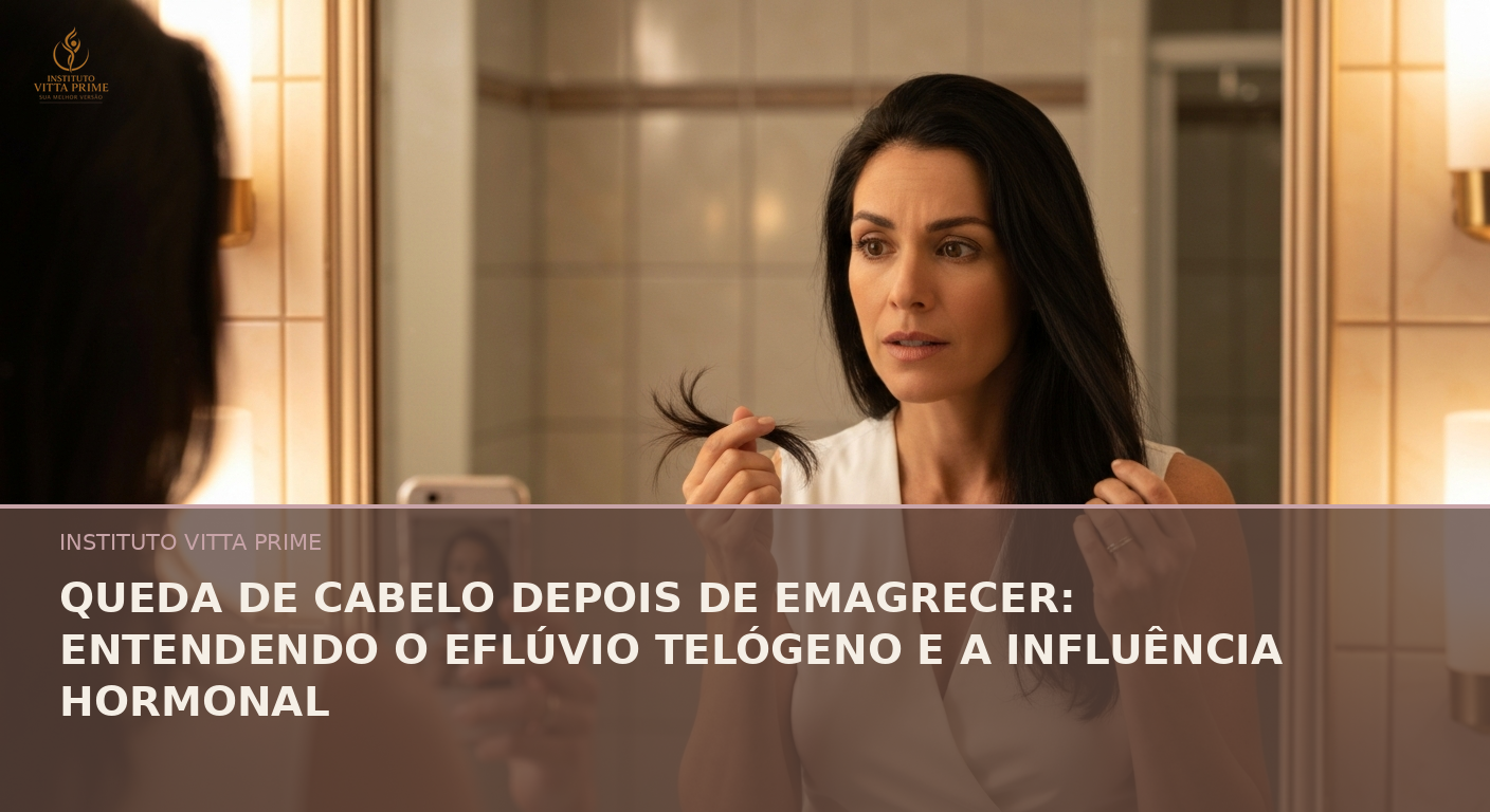 Queda de Cabelo Depois de Emagrecer: Entendendo o Eflúvio Telógeno e a Influência Hormonal — Dra. Sabrina Chagas Instituto Vitta Prime