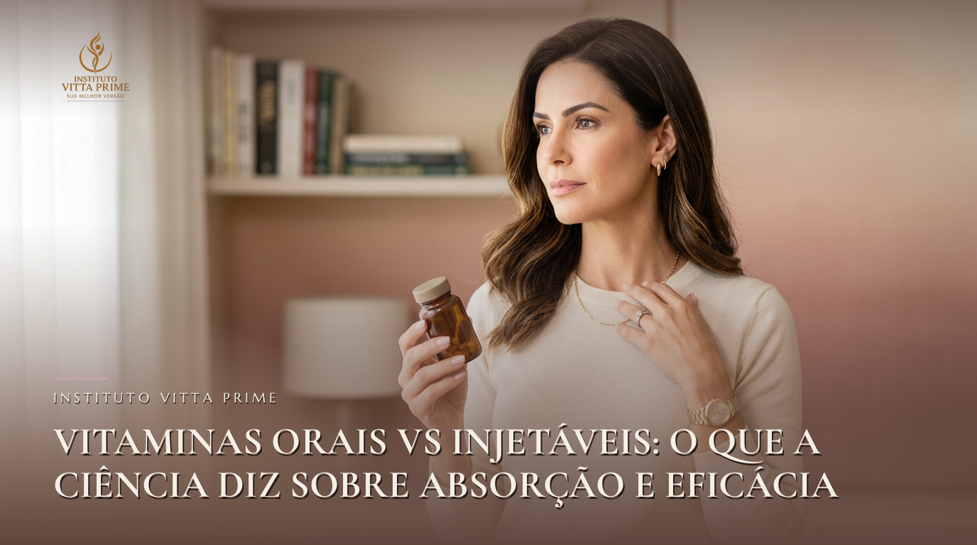 Vitaminas Orais vs Injetáveis: O Que a Ciência Diz Sobre Absorção e Eficácia — Dra. Sabrina Chagas Instituto Vitta Prime